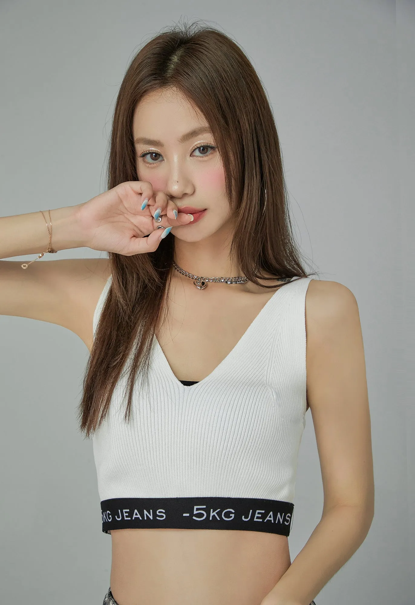 '-5Kg Jeans Knit Bra Top