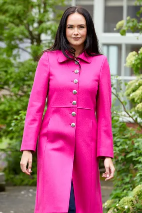 Brompton Pure British Wool Coat - Pink - 25% OFF