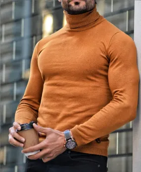 Buy Camel Slim Fit Turtleneck Wool Sweater by GentWith | Free Shipping