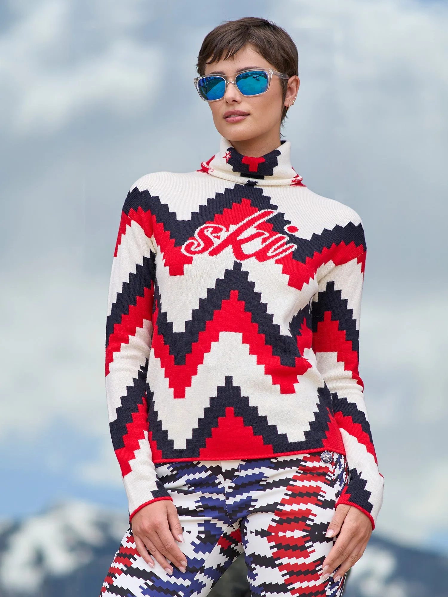 Chevron Ski Sweater