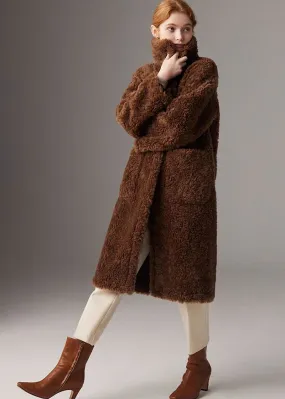 Coffee Wool Fur Teddy Coat