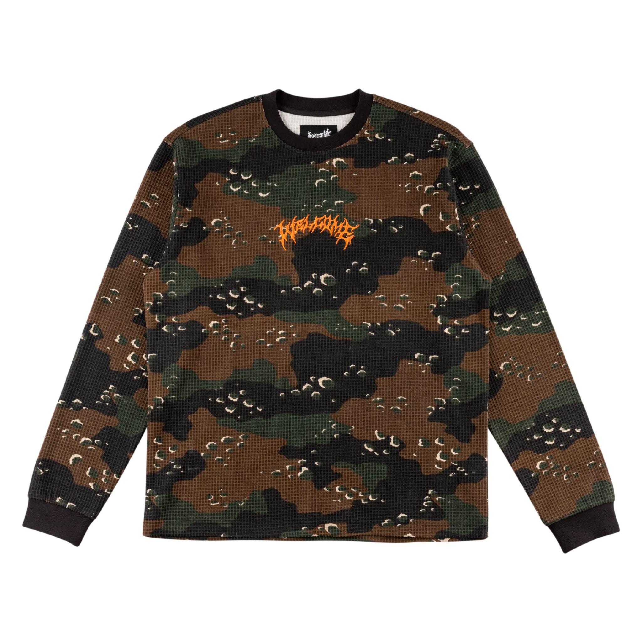 Covert L/S Camo Waffle-Knit - Timber