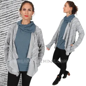 Cut-Loose Waterfall Jacket Made in USA Sophisticated Casual Plus Sml-2x