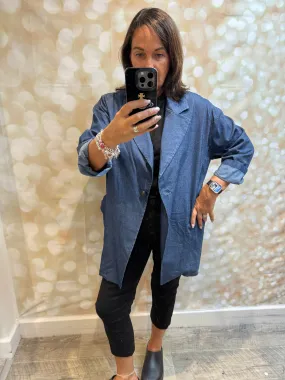 Denim Oversized Blazer