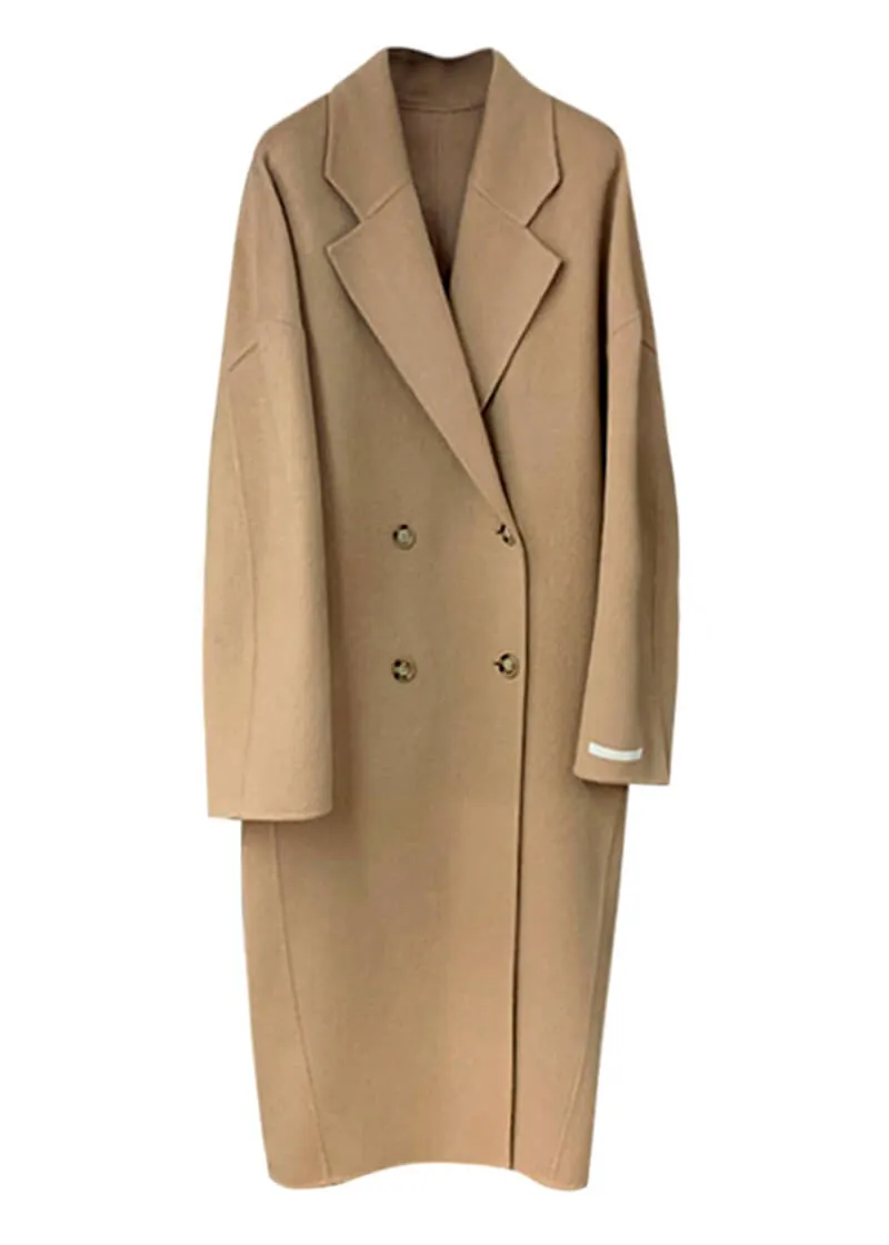 Double Breasted Long Wool Coat