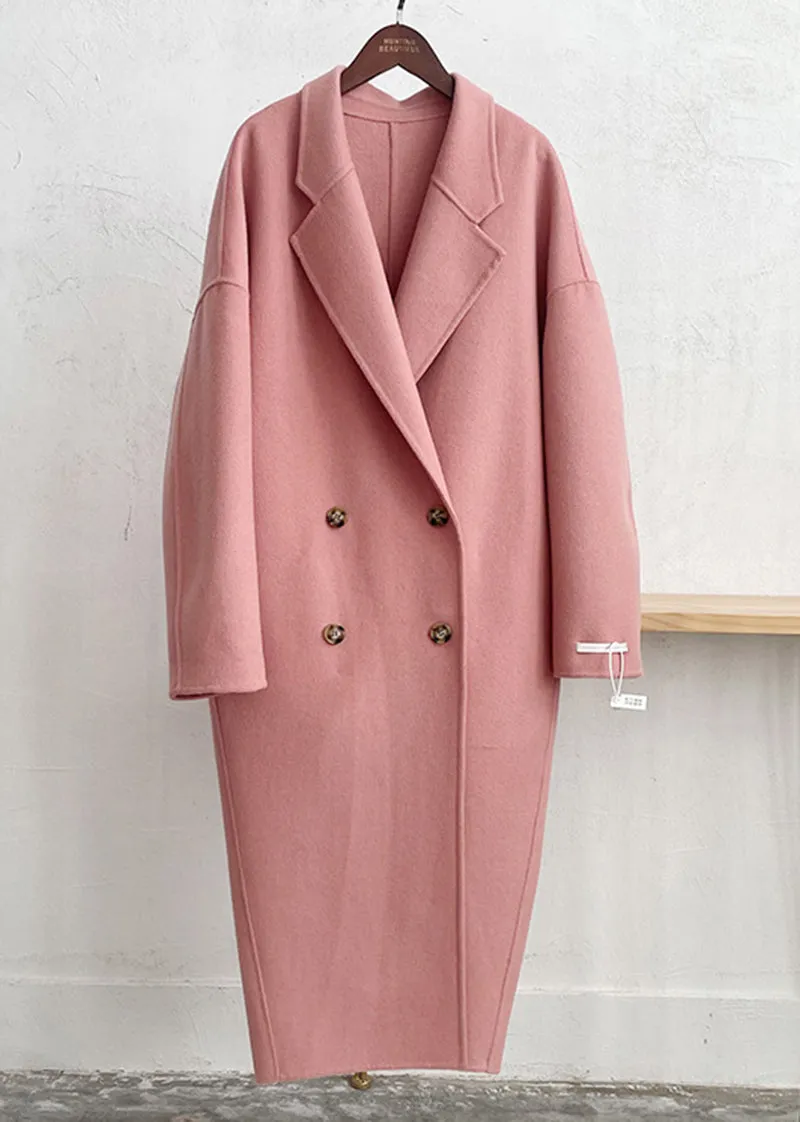 Double Breasted Long Wool Coat