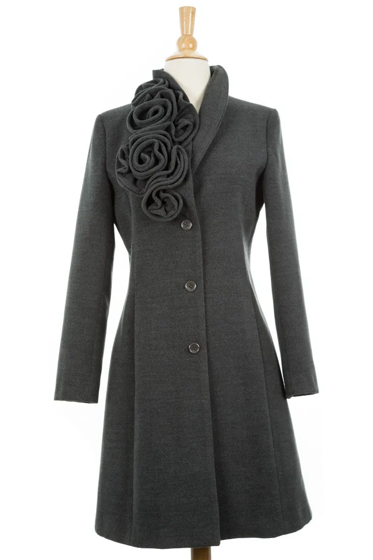 Floral Wool Coat