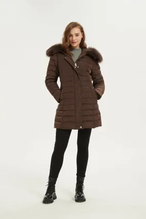 Puffer Coat & Jacket with Big Removable faux fur hood