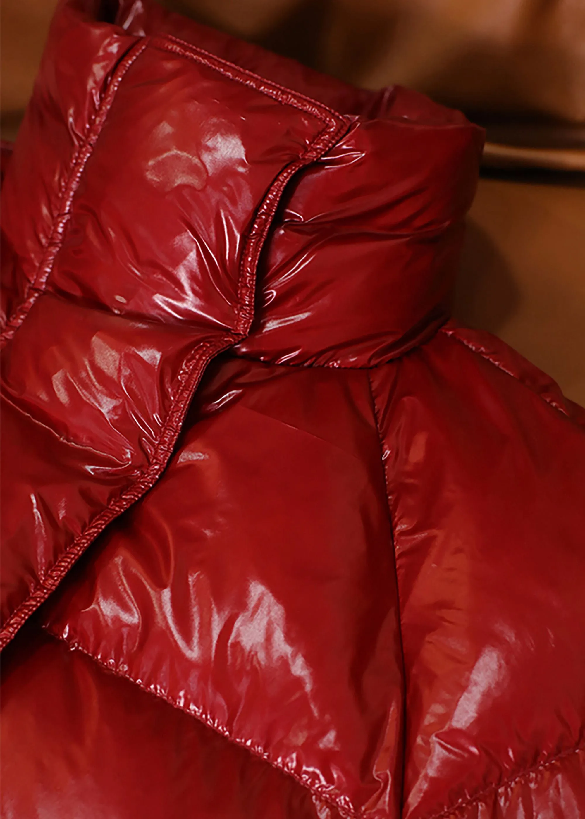 Red Down Puffy Coat Warm Winter Coat