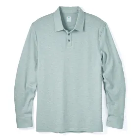 Tour Polo Long Sleeve in Heather Gray Green