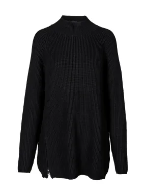 VENJA knitted blouse - Black